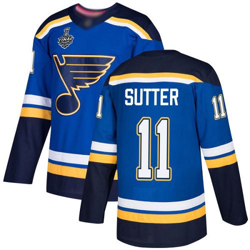 NHL St. Louis Blues Trikot #11 Brian Sutter Blau Heim 2019 Stanley Cup